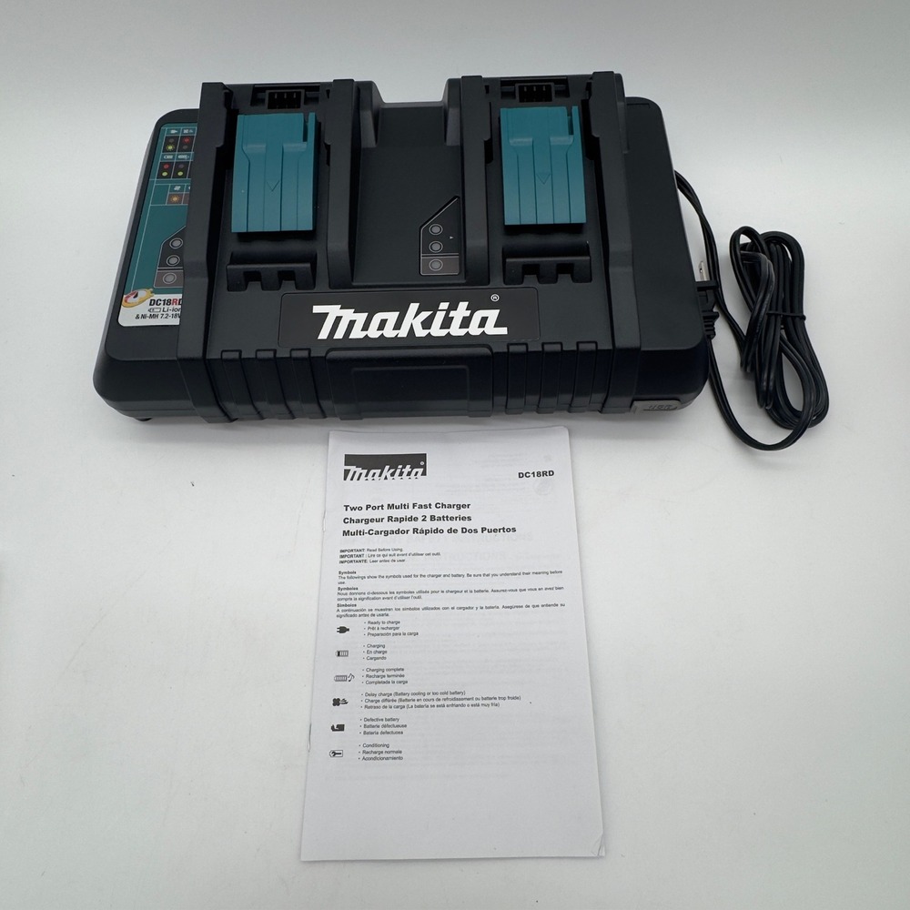 Makita DC18RD Dual Port Rapid Battery Charger 18V LXT Li-Ion USB NEW